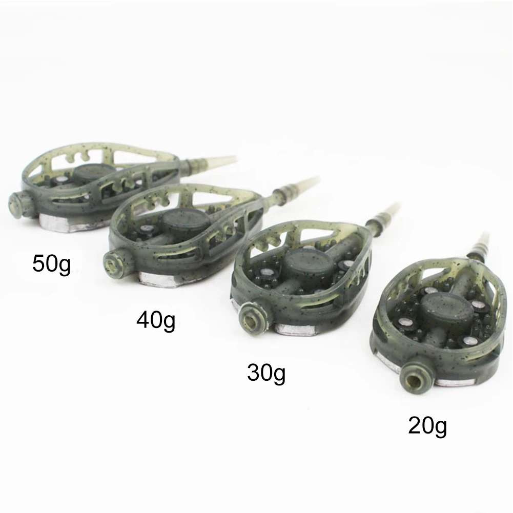 Carp Fishing Bait Feeder Mould Portable Inline Method Fishing Bait Basket Feeders for Carp Fishing Bait Holder Tool