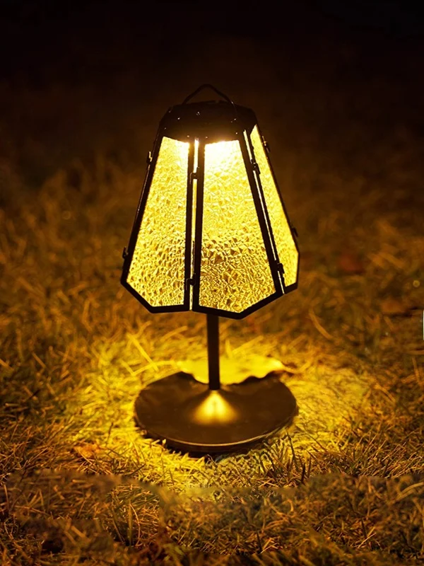 Retro Cam Lantern Glass ade Outdoor Cam Aosphere Hexagonal Lantern Accory for 38Explore Lantern