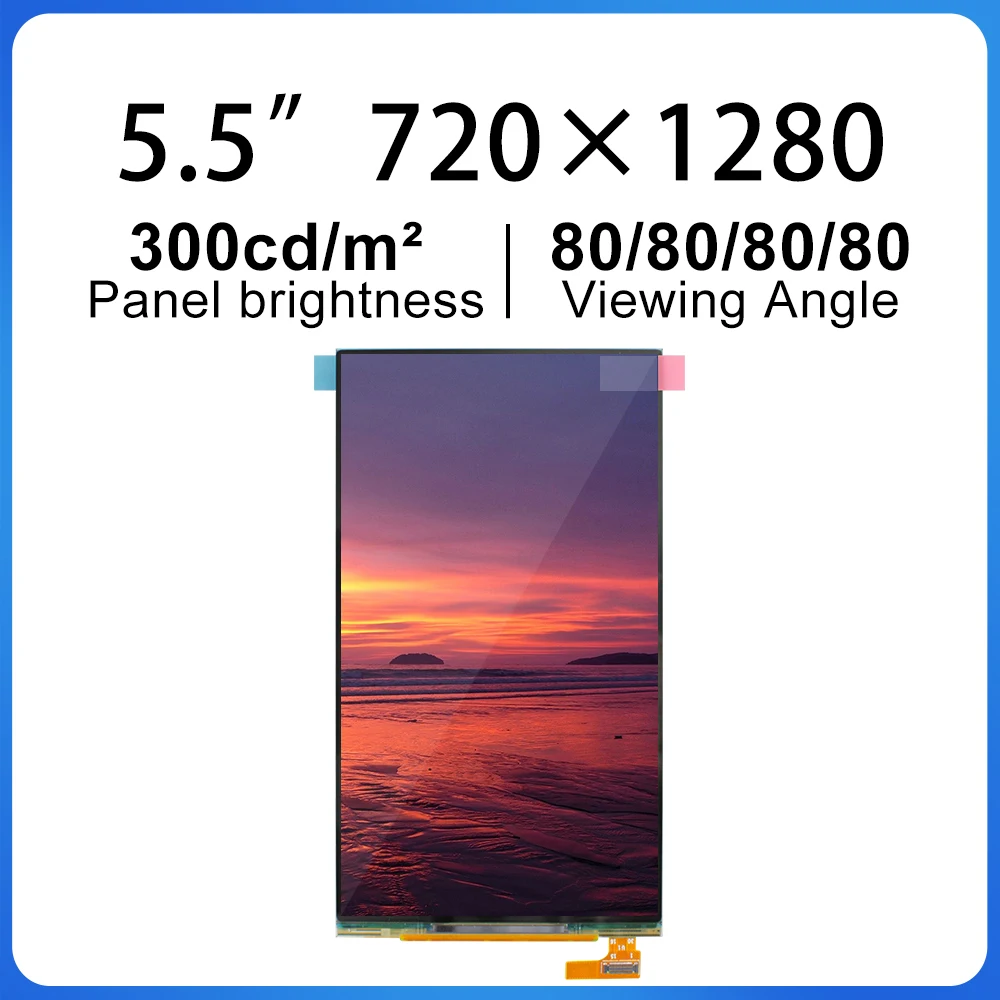 

OLED 5.5 Inch E555HBM2 30 Pins MIPI TTL Display Screen 720*1280 Brightness 300 For Mobile Phone