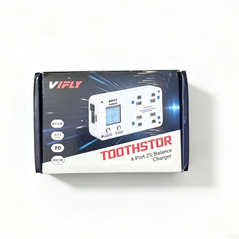 Зарядное устройство VIFLY ToothStor 2S, 4-канальное, интеллектуальное и безопасное, с BT3.0 или без него thumbnail 6