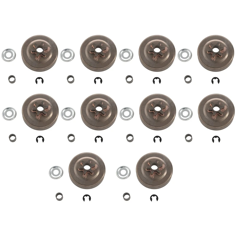 

New-10X 3/8 6T Clutch Drum Sprocket Washer E-Clip Kit For Stihl Chainsaw 017 018 021 023 025 Ms170 Ms180 Ms210 Ms230 1123