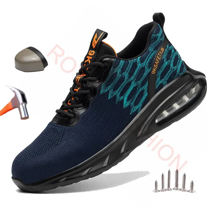 

2023 Work Shoes for Men Comfortable Safety Boots Work Safety Boots Men Work Safety Shoes lightweight Black Shoes extra Plus Size