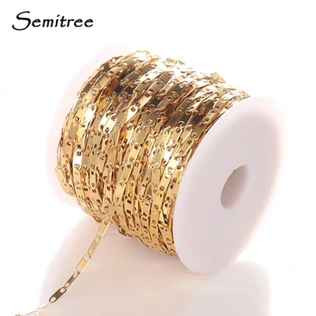 Semitree Catene in acciaio inossidabile da 2 metri Catena sfusa per gioielli fai da te Collana Componente Accessori artigianali Forniture fatte a mano