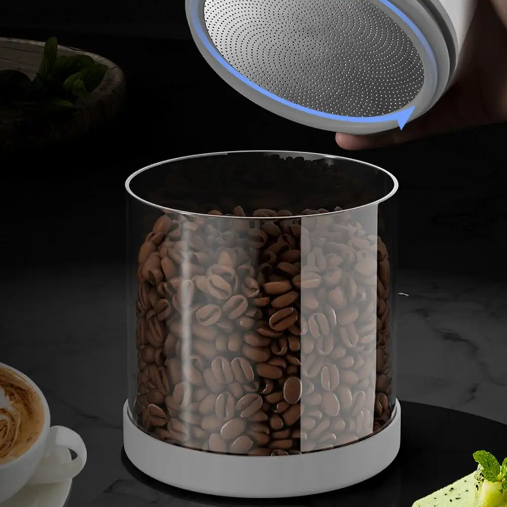 600/950ml Great Sealed Tank Convenient Airtight Container Safe Mildew-proof Electric Vacuum Coffee Beans Glass Canister 3