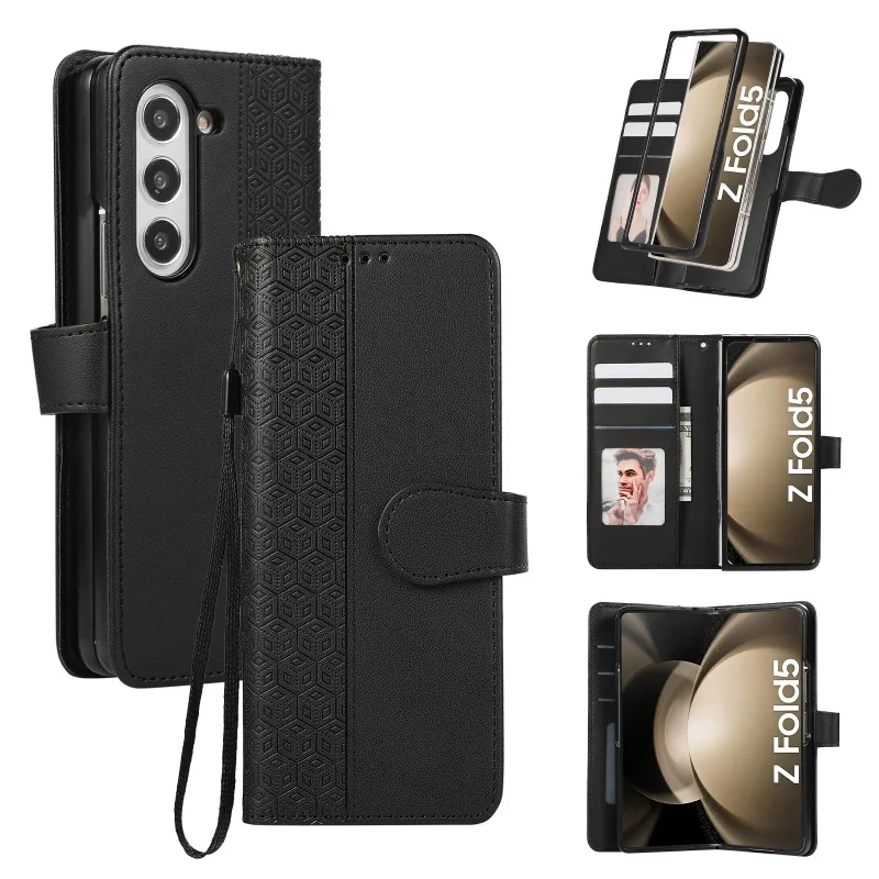 Leather Flip Wallet Phone Case with Card Holder - Protective Cover