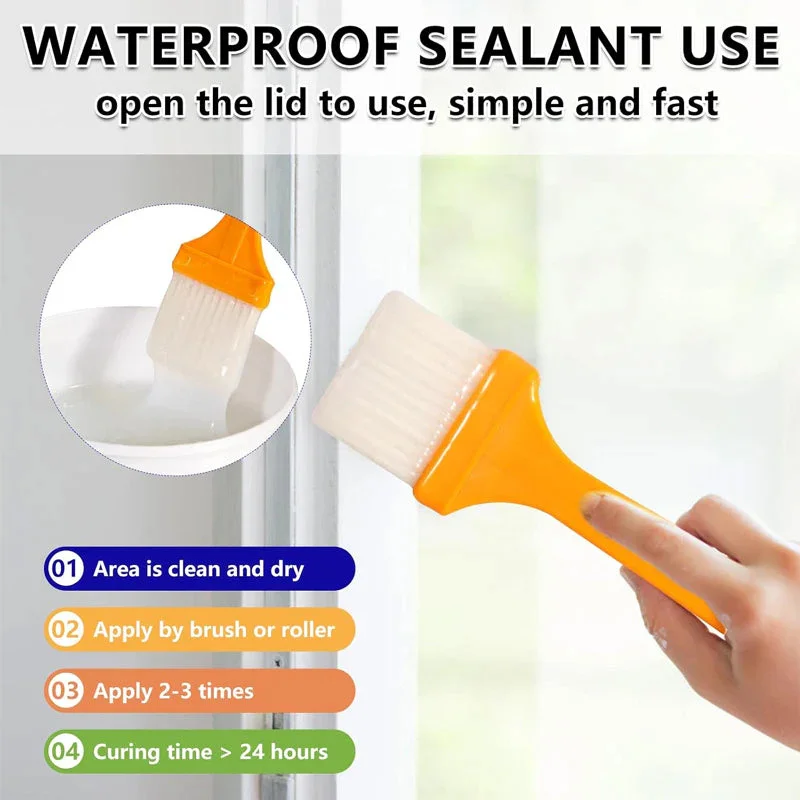 300g Transparent Waterproof Sealant Adhesive for Exterior Walls Leak Proof Coating Bathroom Floor Crack Sealing Mold-Proof