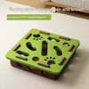 Diy Pet Cat Puzzle Maze Holes Toys Felt Box With Bell Ball Kitten Playing Toys Interactive Funny Combination Set Cat Supplies 4