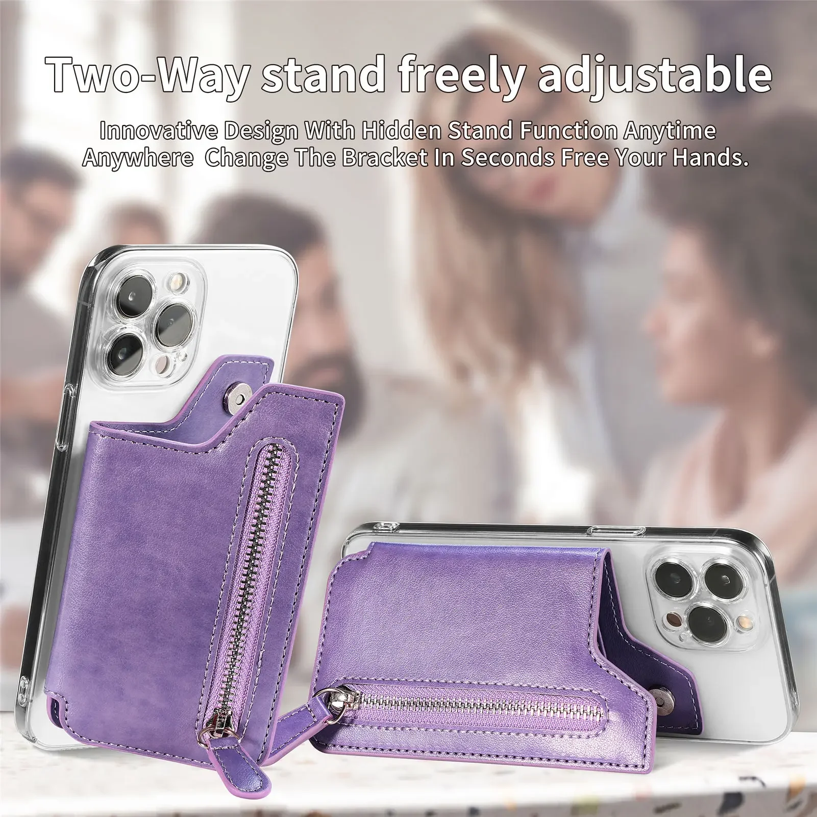 Universal Cell Phone Card Slot Wallet Case and Holder