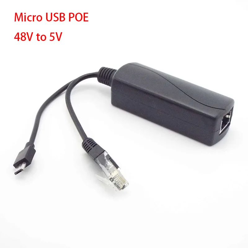 

Разветвитель PoE, 5 В, Micro USB, штекер питания через Ethernet, от 48 В до 5 В, активный сплиттер POE для планшета