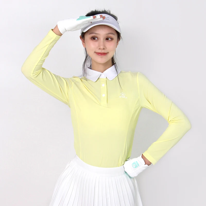 Autumn New Golf Women's Long Sleeved Wrinkle Resistant High-quality Temperament Pleated Skirt Outdoor Leisure Sports Set
