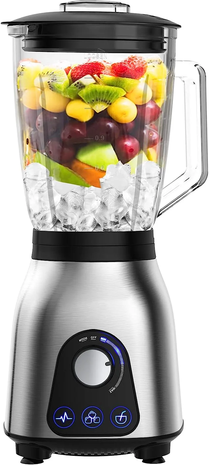 

Professional Blender, 950W High Power Countertop Blenders for Kitchen, 50 Oz Blender Glass Jar for Shakes, Ideal for Smoothies,C