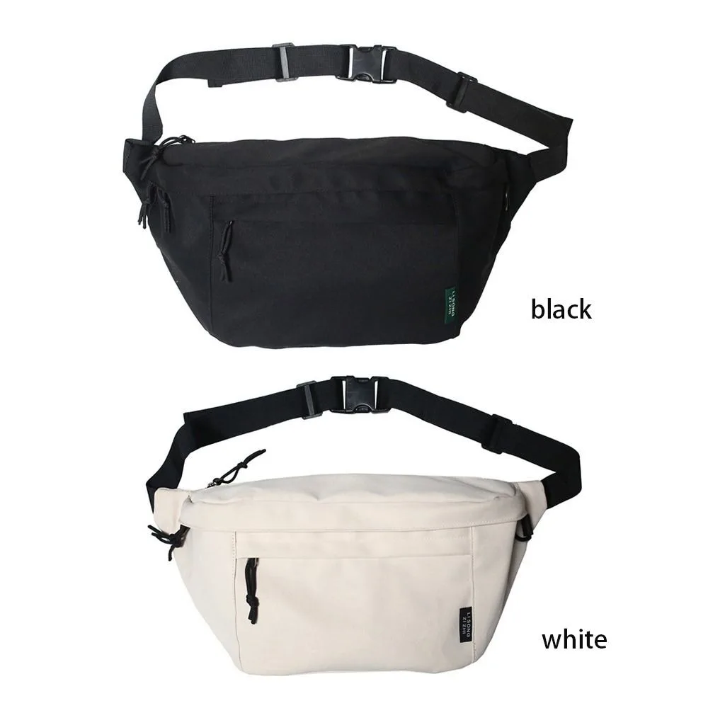 Mode Große Kapazität Umhängetasche Gürtel Tasche Nylon Reise Hüfte Tasche Einfarbig Casual Sport Geldbörsen Tasche Paar Junge Studenten – Detail 7