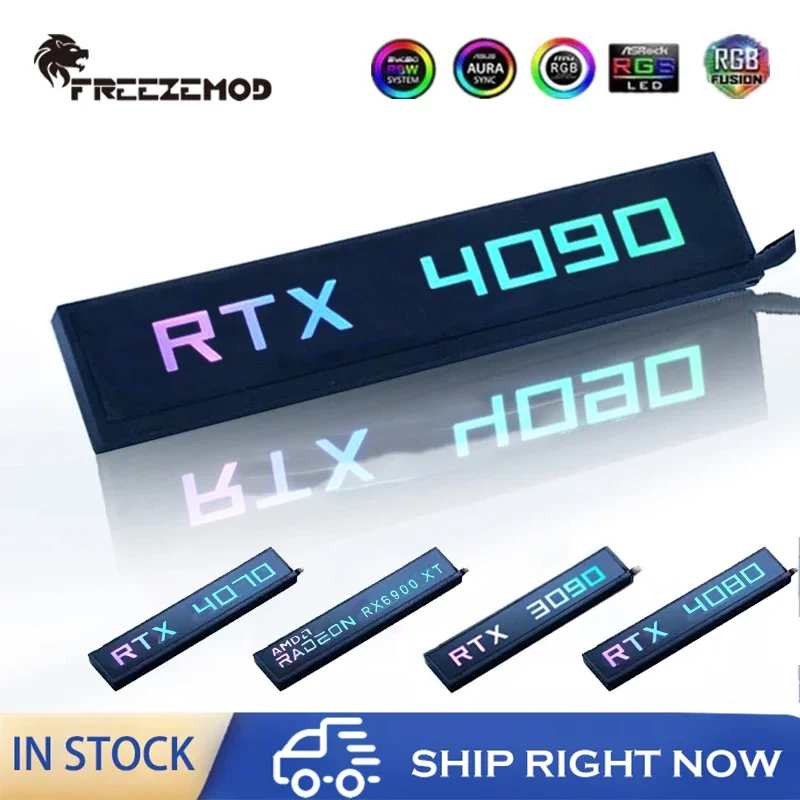 Freezemod Rgb Gpu Pannello Laterale 3090 3080 Gtx Rog Scheda Video Vga Light Board Plate Faith Lamp Per Pc Cabinet Decoration Aura Sync