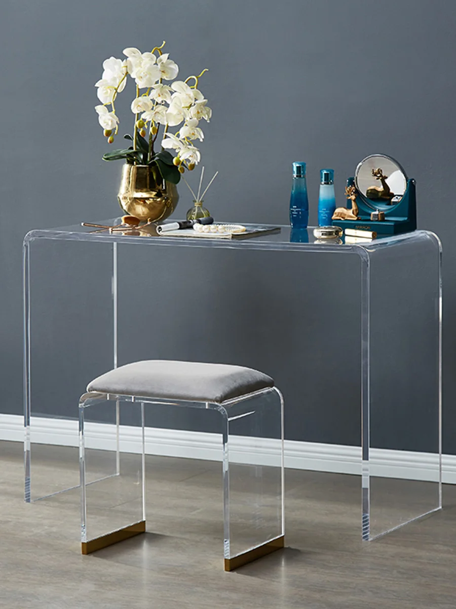 Nordic Creative Transparent Dresser Modern Minimalist Acrylic Desk Boss Office Computer Desk