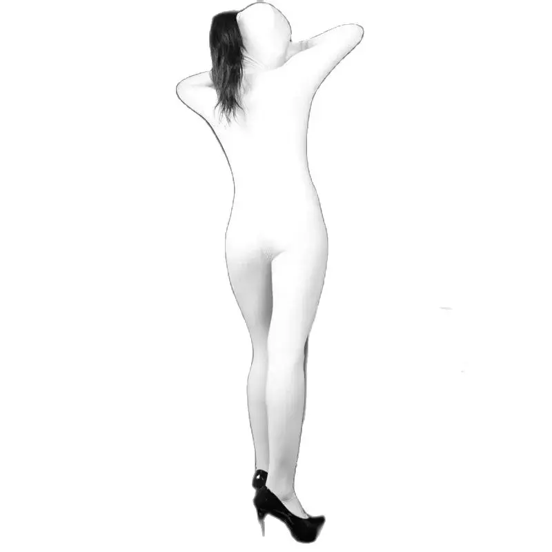 Woman Bodystocking Tights Invisible Zip Open Crotch Cosplay Costume Zentai Stage Costumes Body Shaping Full Wrap Sexy Jumpsuits