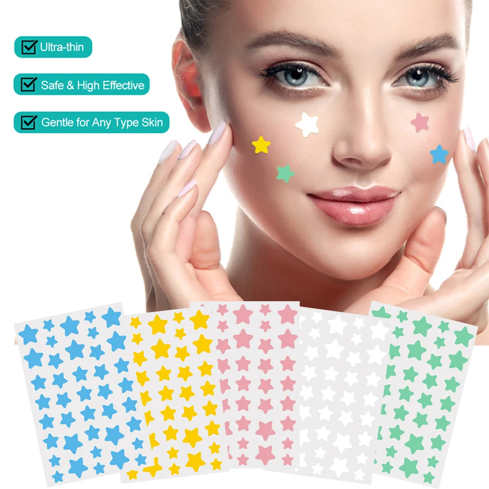 Pimple Patches 40 Stickers/1pc Colorful Pimple Patches Cute Star Shaped Acne Cover Sticker