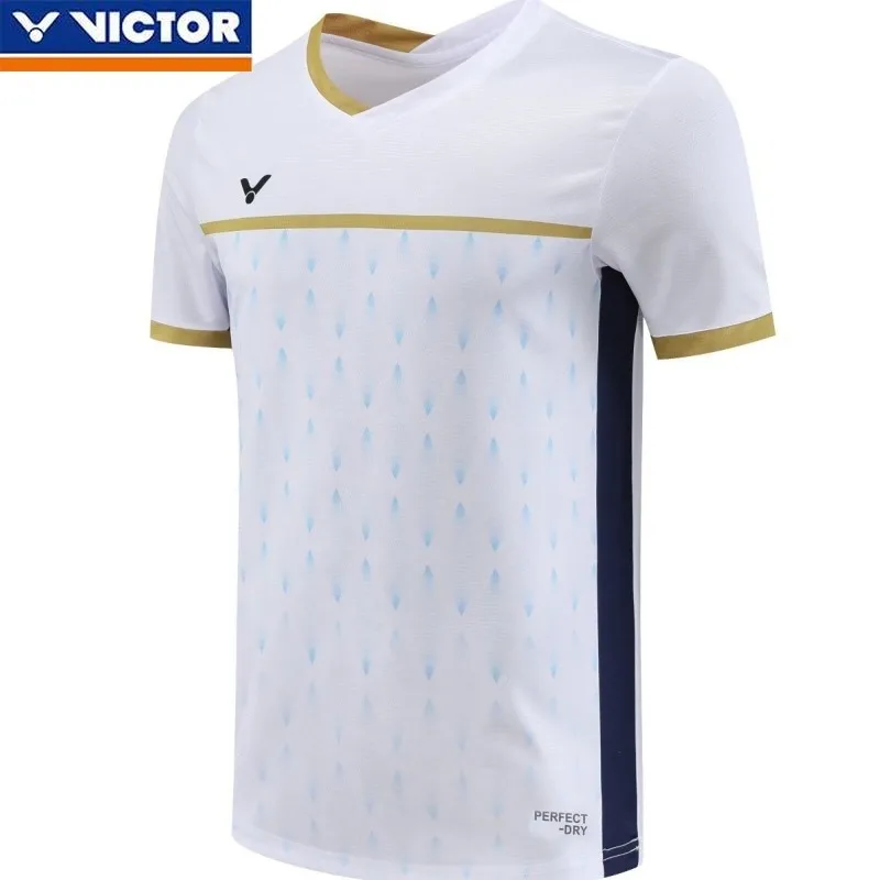 Short Sleeve T Shirt Badminton Uniforms Victor Badminton Jersey Set Men's and Women's Jerseys Series Sports T-shirt Short-sleeved Top Quick-drying