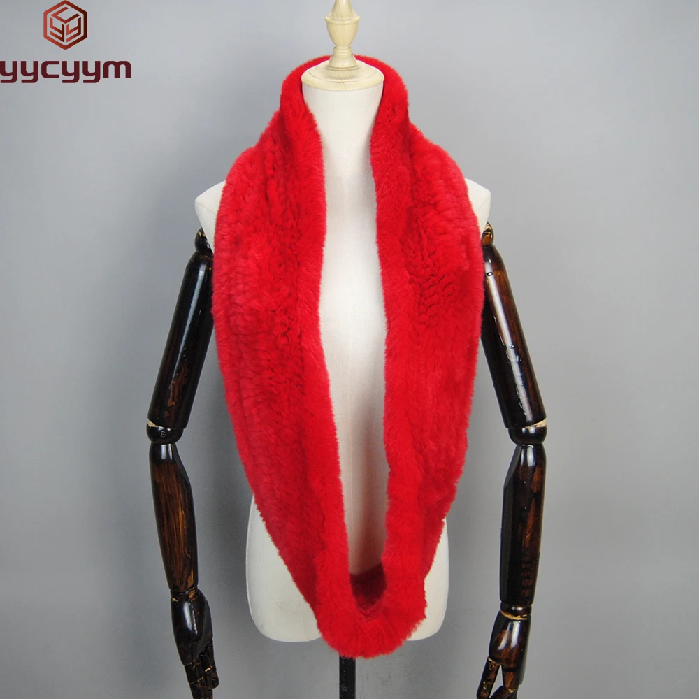 

2023 Hot Sale Women New Real Fur Scarf Circle Long Real Fur Scarves Winter Warm Street Fashion Rex Rabbit Fur Muffler