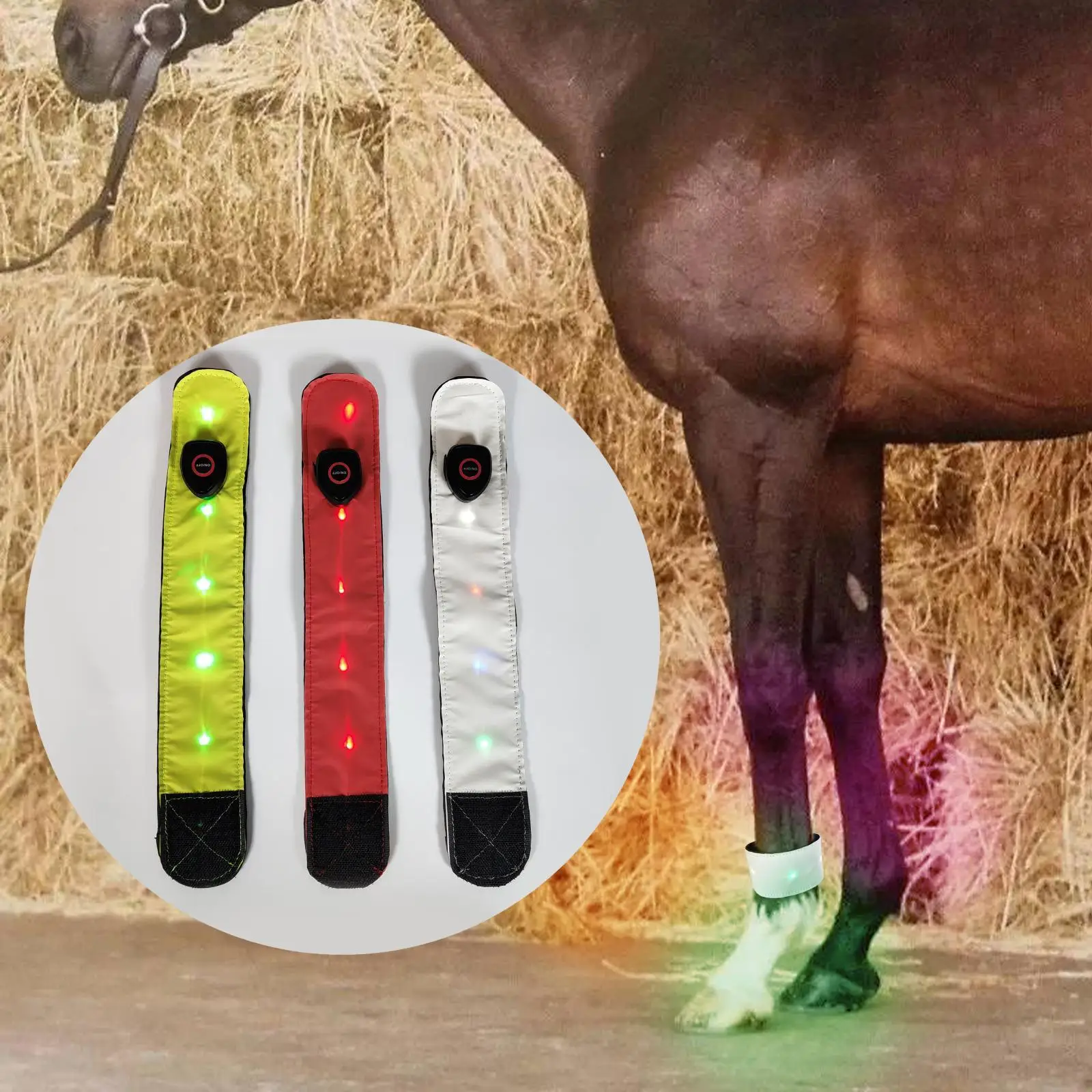 Reflective Horse Ankle Strap Leg Safety Belt Equestrian Supply for Outdoor Night Riding Running Jumping Horse Riding Equipment
