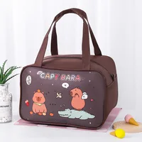 1pc Insulated Capybara Pattern Lunch Bag - Waterproof, Portable & Thermal Insulation. Ideal for School/Office, keeps food fresh 2