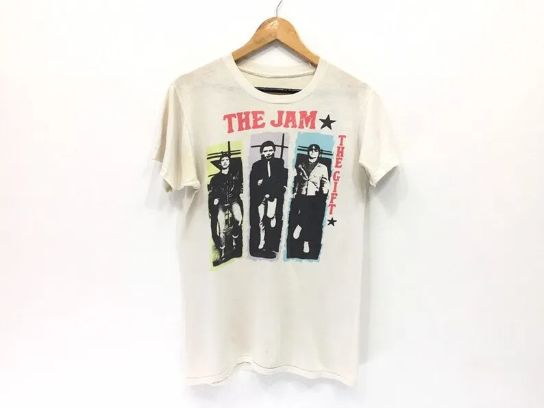 Rare Vintage Anni '80 The Jam Paul Weller Punk New Wave Mods Revival T Shirt Maniche Lunghe O Corte