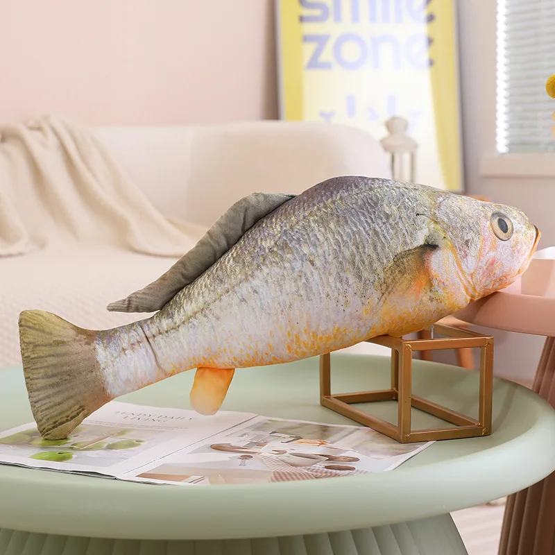 40CM Cute Simulated Fish Bass Crucian Doll Plush Toy Stuffed Soft Lifelike  Red Carp Pillow Sofa Cushion Decor Kids Girls Gift - AliExpress