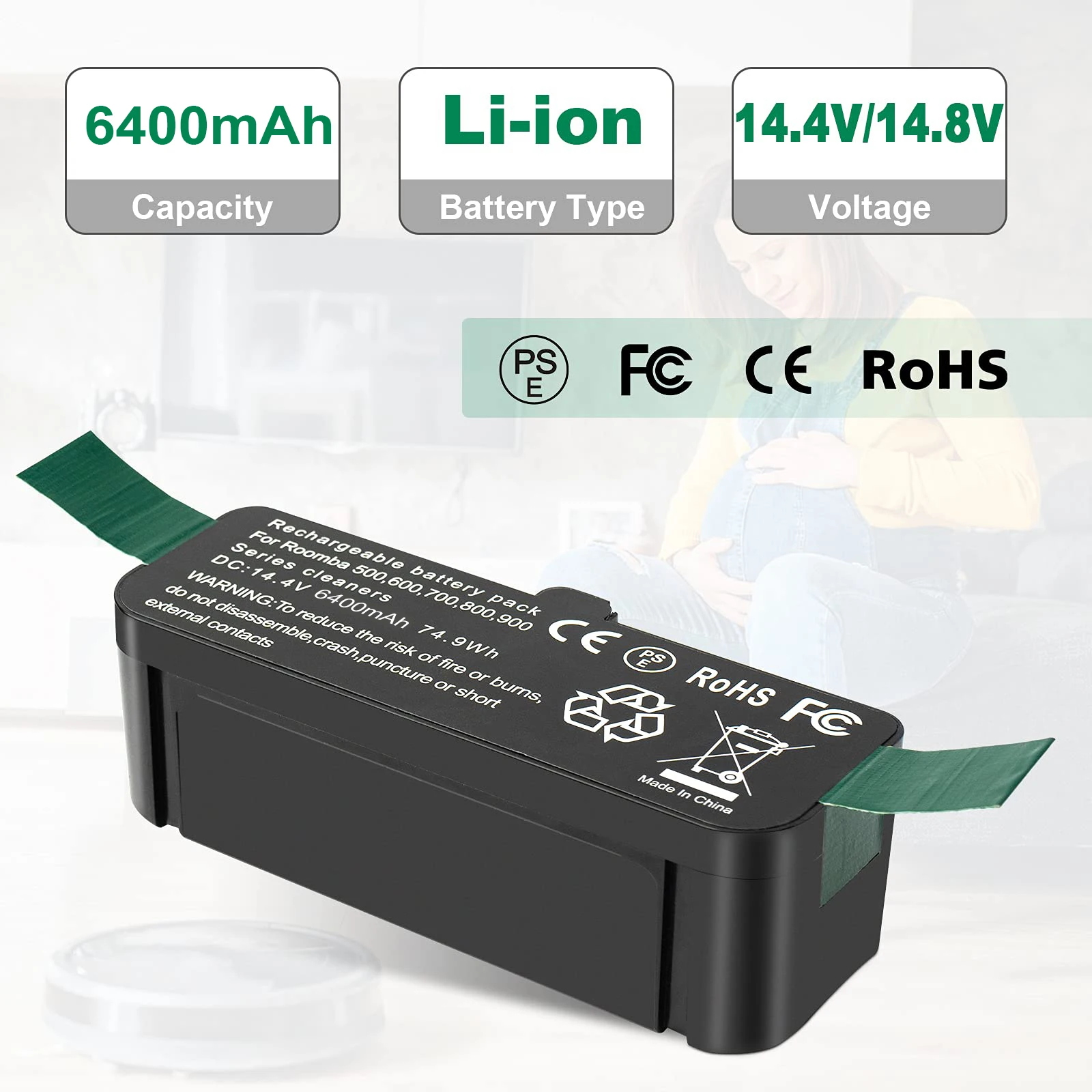 Roomba Series 600 6000mah Battery  Irobot Roomba Series 960 Battery -  14.4v 6000mah - Aliexpress