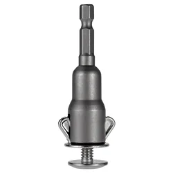 1PC Wing Nut Drill Socket Wrench Tool Set, 1/4 Hex Shank Butterfly Socket Adapter, 65mm for Power Wing Nut Driving (Grey)