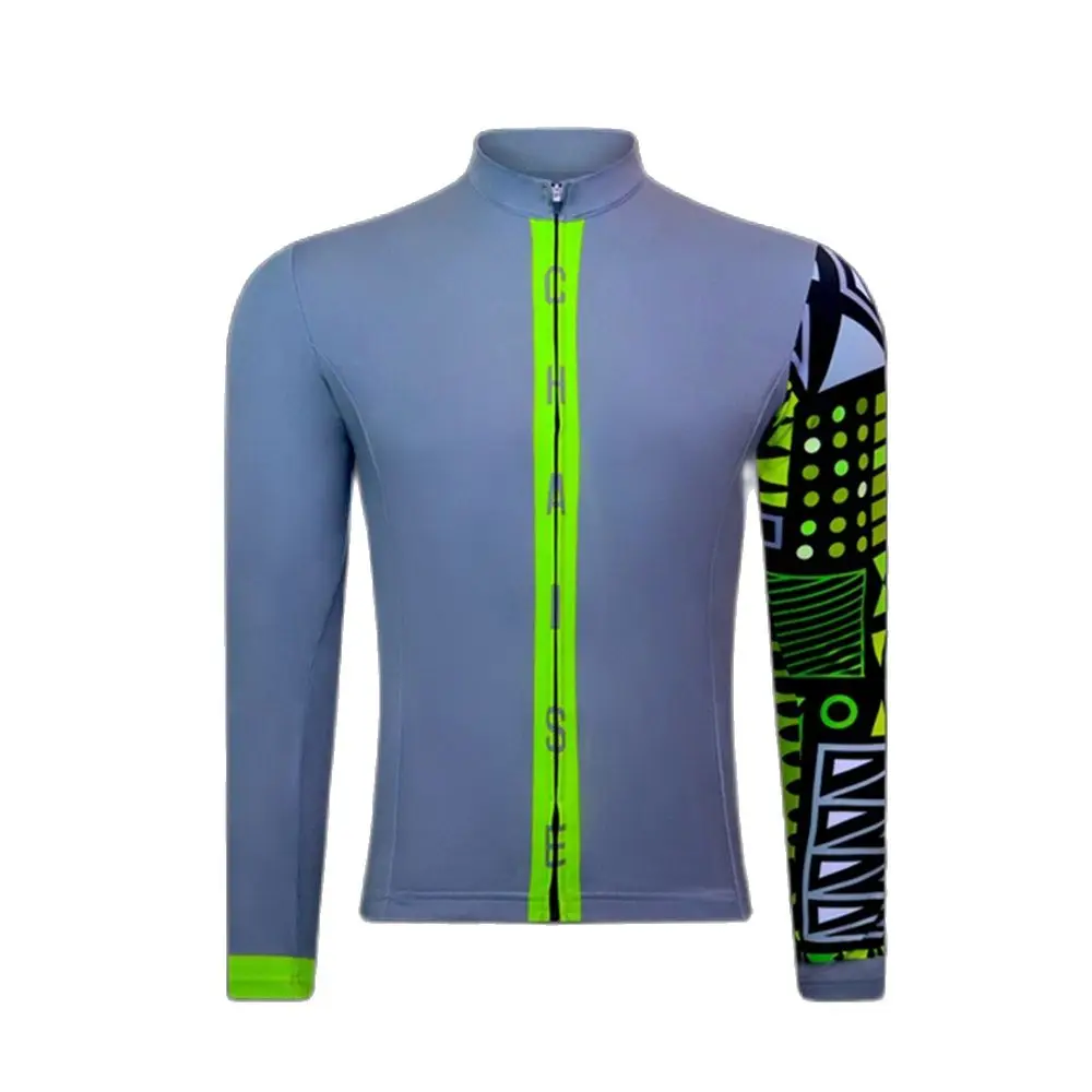 Winter Men's Cycling Long Sleeve Thermal Fleece Jerseys