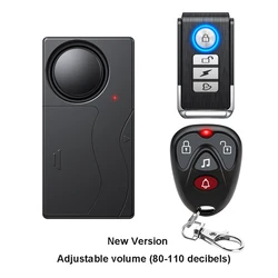 Enhanced Anti - Theft Wireless Vibration Alarm with Remote Control - 110dB Loud Security System (Set B with Remote A)
