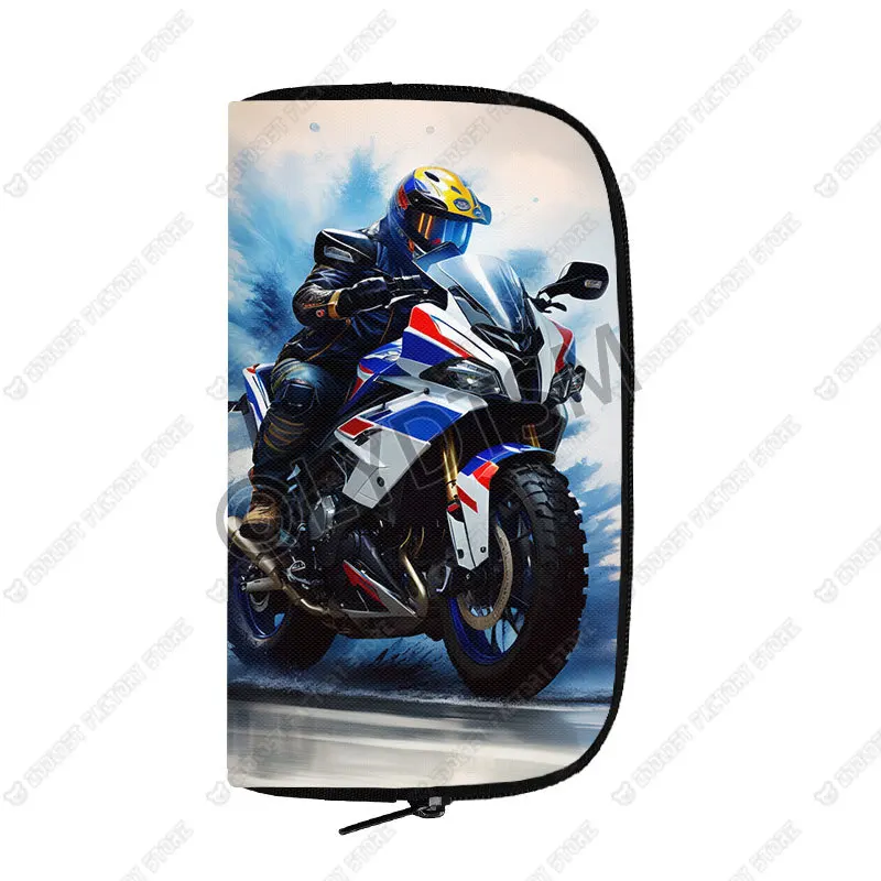 Stylish Motorbike Pattern Women's Wallet and Phone Holder