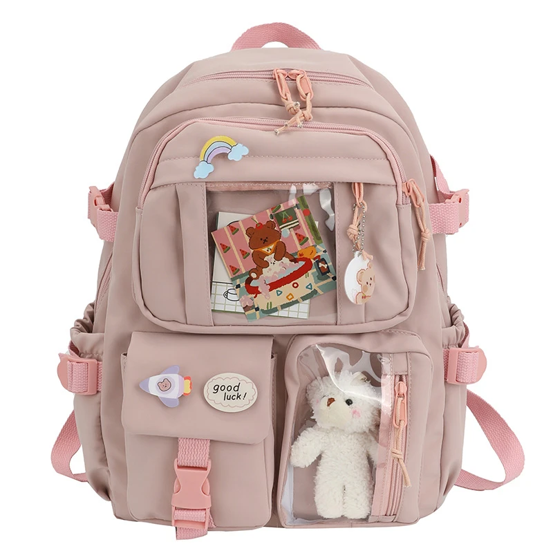 2023 New Children's Backpack Student Kawaii High School Backpack Large Capacity Schoolbag Girl Fashion Leisure Luxury Handbag