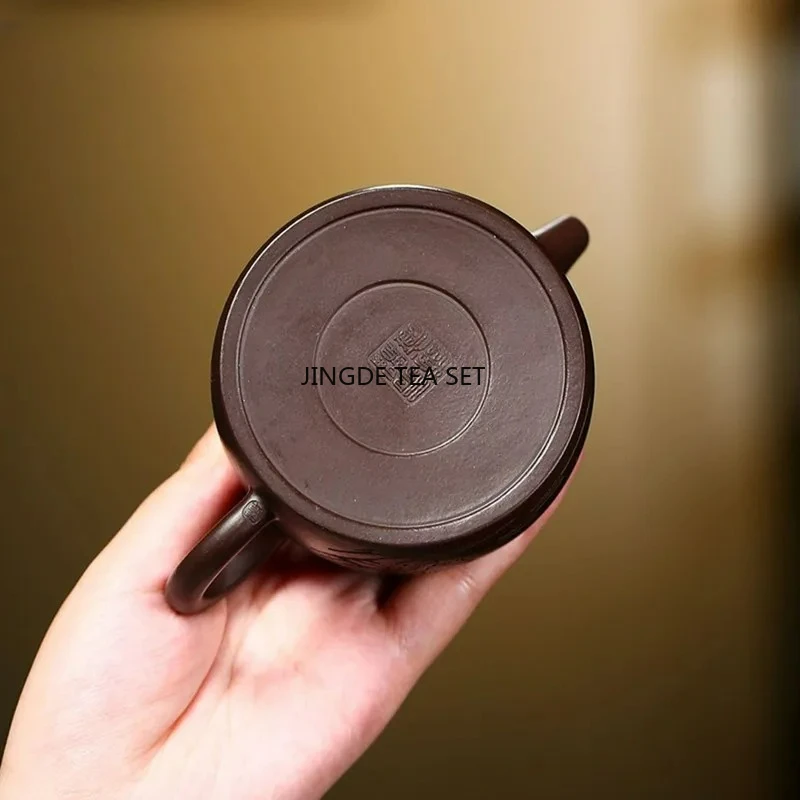 180ml Yixing purple clay teapot original ore hand-painted vermilion clay beauty tea filter exquisite tea set