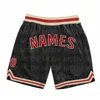 Custom Black Light Blue-Pink Authentic Throwback Basketball Shorts  3D All Over Printed Men's Shorts Quick Drying Beach Shorts 4