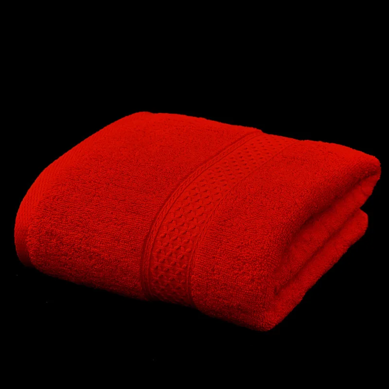 Pure Cotton Towel Solid Color Thickened Lint-free Absorbent Cotton Bath Towel 70X140CM bath towel