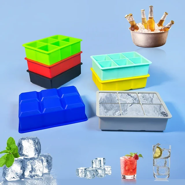 Large Giant Silicone Ice Tray Mold  Extra Large Ice Cube Tray Lid - Ice  Cube Grid - Aliexpress