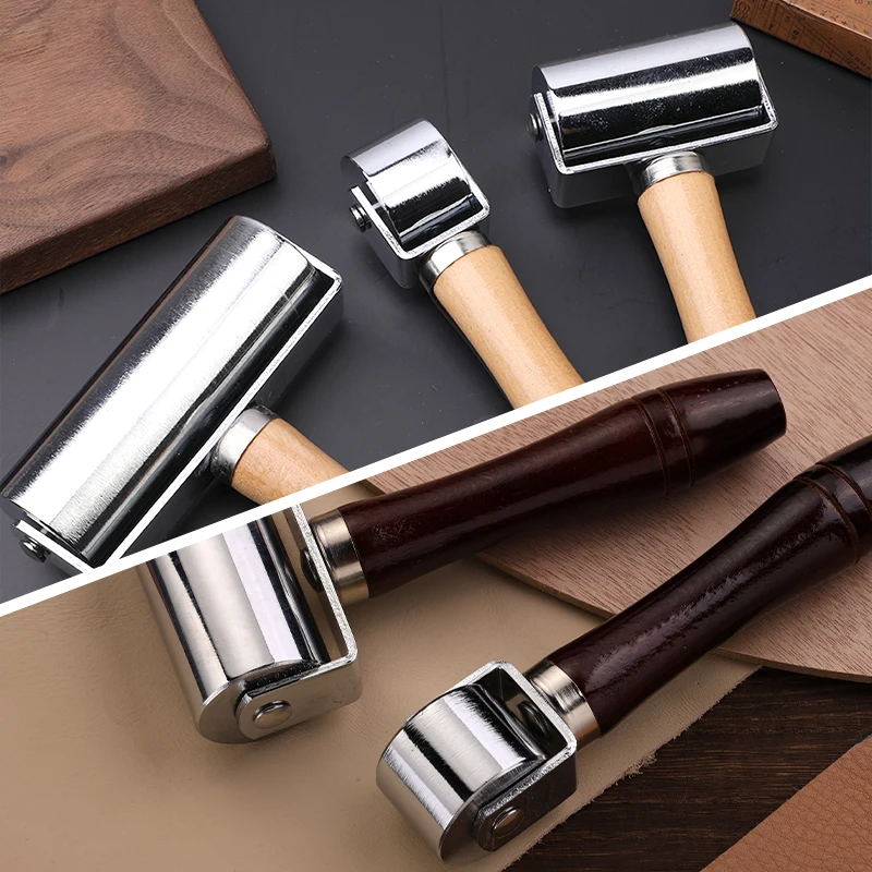 Leather Tools Leather Craft Tool Kit Leather Craft Tools Leather Craft Tool 1Pc 26/60/100mm Leather Press Edge Roller Wooden Handle Leather Edge Creaser Leathercraft Glue Laminating Tool