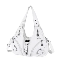 Sac à main pour femme Angel Kiss, sac à bandoulière tendance, grand sac fourre-tout noir, sac de shopping à poignée supérieure, sac à main à multiples poches, sac à main pour femme 5