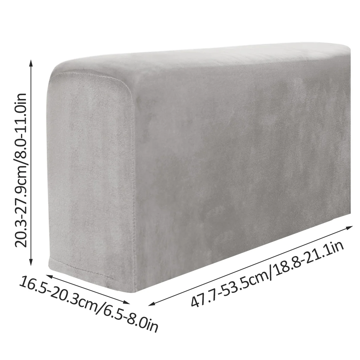 2Pcs Armrest Covers Universal Armchair Covers Non-Slip Sofa Armrest Protector Velvet Soft Warm Couch Arm Rest Covers Thickened 3