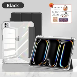 Transparent Protective Case for iPad - Crystal Clear & Durable (Black)