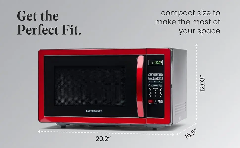 Description Picture 3 of itemCountertop Microwave 1000 Watts, 1.1 cu ft - Microwave Oven With LED Lighting and Child Lock - Perfect for Apartments