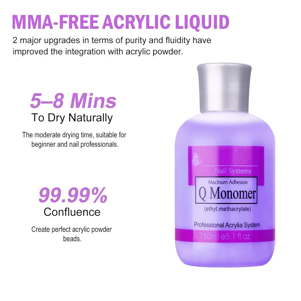 5OZ(150ml) EMA Monomer Nail Acrylic Liquid Professional System Nail Art Extension/Dipping/Carving Crystal Liquid Manicure Supply nail acrylic liquid