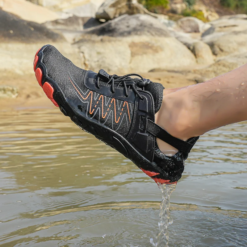 Summer Upstream Wading Shoes Breathable Beach Barefoot Sandals Men Women Non-slip Pool Swimming Portable Aqua Sneakers Unisex