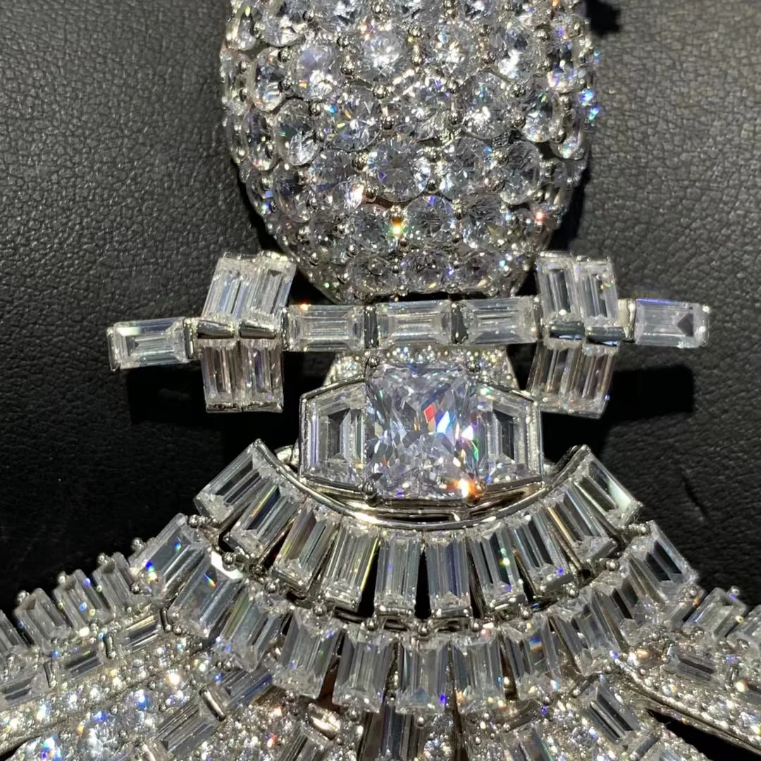 S841bf3459e3e4ed69ef8456b5b076d3ft big brooch luxury exaggerate bird phoenix brooch 925 sterling silver with cubic zircon vintage fine women jewelry 23*8CM