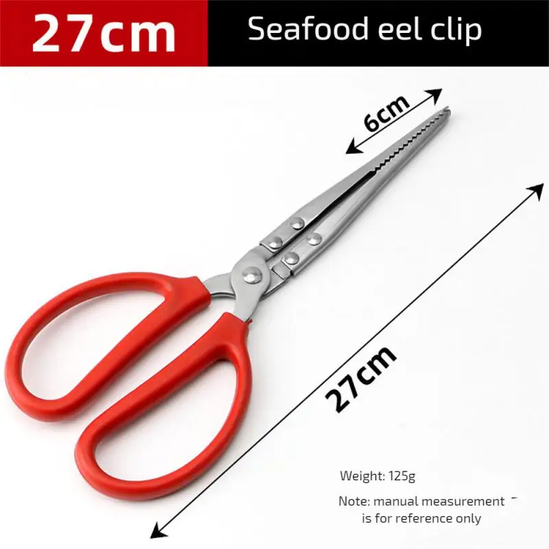 Durable Seafood Hand Tool Stable Octopus Multifunction Stainless Steel Crab Tongs Eels Clip Long Handle Kitchen Anti Slip