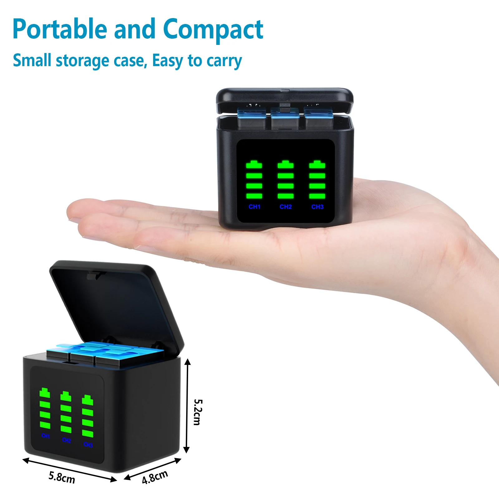 Lot Batteries et Chargeur pour GoPro Hero - Jusqu'à 4 Batteries
