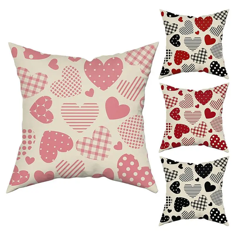 

Valentine's Day Throw Pillow Cover Decorative Cushion Covers For Valentine's Day Home Decor Pillow Love Print Cushion Cover Sofa