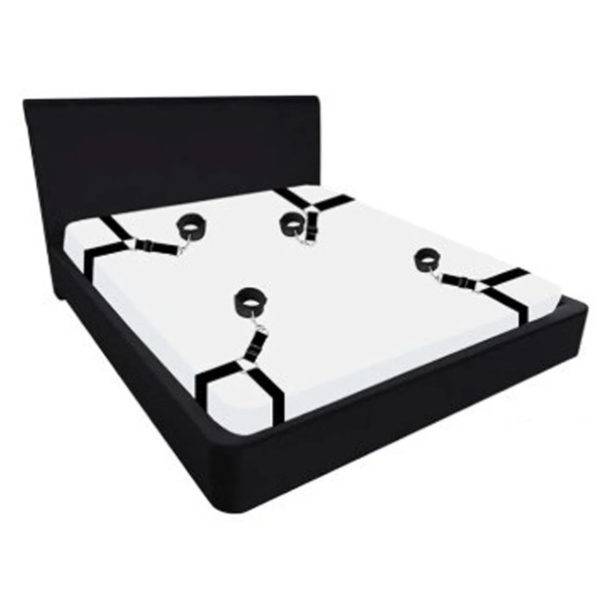 BDSM Bondage Bed Restraint Sex Toy Set Sexy Adult Female Handcuff Leg Restraint Cuffs Couple SM Slave Bed Games Strap System Toy