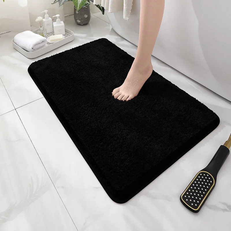 Luxurious Plush Floor Mat - Soft, Non-Slip, and Highly Absorbent for Bathroom, Bedroom, or Living Room