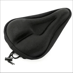 Comfortable 3D Padded Cycling Saddle Seat Cover Cushion (Black)